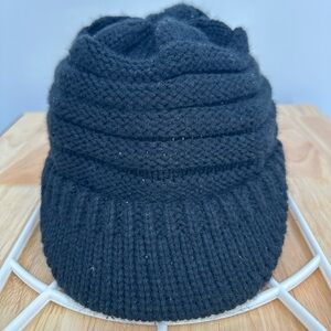 Black Knit Beanie Cap